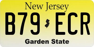 NJ license plate B79ECR