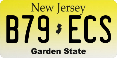 NJ license plate B79ECS