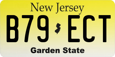 NJ license plate B79ECT