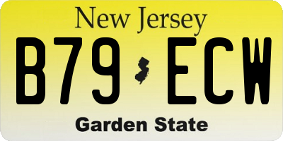NJ license plate B79ECW