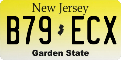 NJ license plate B79ECX