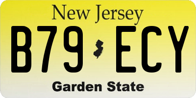 NJ license plate B79ECY