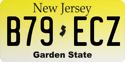 NJ license plate B79ECZ
