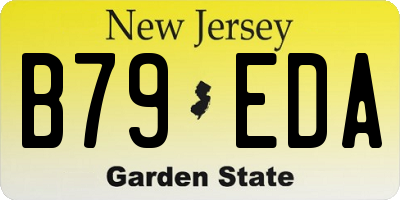 NJ license plate B79EDA