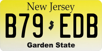 NJ license plate B79EDB