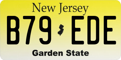 NJ license plate B79EDE