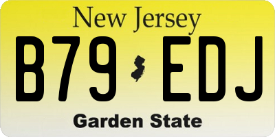 NJ license plate B79EDJ