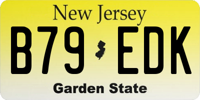 NJ license plate B79EDK