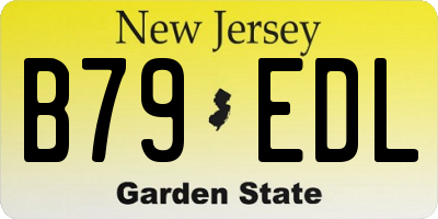 NJ license plate B79EDL