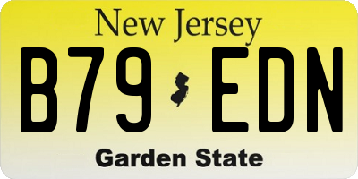 NJ license plate B79EDN