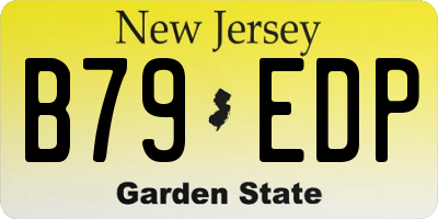 NJ license plate B79EDP