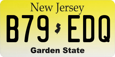 NJ license plate B79EDQ