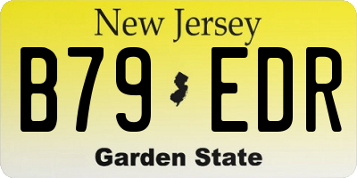 NJ license plate B79EDR