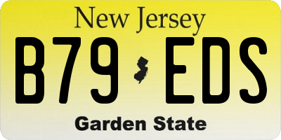 NJ license plate B79EDS