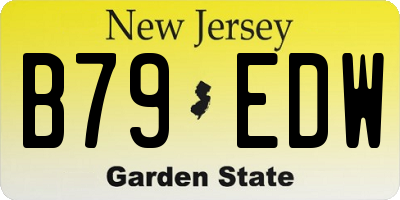 NJ license plate B79EDW