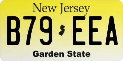 NJ license plate B79EEA