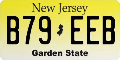 NJ license plate B79EEB