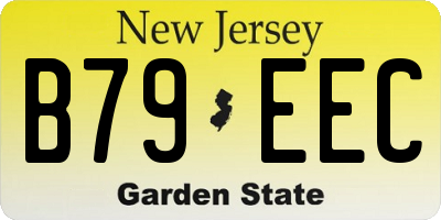 NJ license plate B79EEC