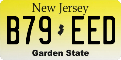 NJ license plate B79EED