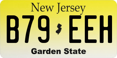 NJ license plate B79EEH