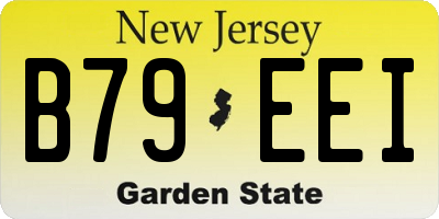 NJ license plate B79EEI