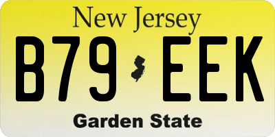 NJ license plate B79EEK