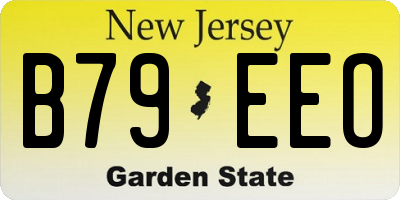 NJ license plate B79EEO