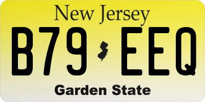 NJ license plate B79EEQ