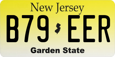 NJ license plate B79EER