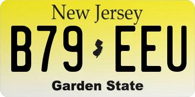 NJ license plate B79EEU