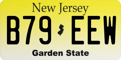 NJ license plate B79EEW