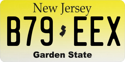 NJ license plate B79EEX