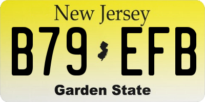 NJ license plate B79EFB