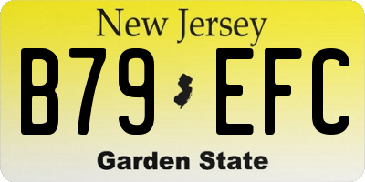 NJ license plate B79EFC