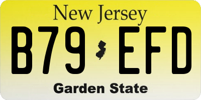 NJ license plate B79EFD