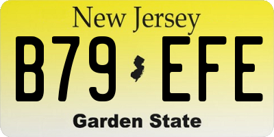 NJ license plate B79EFE