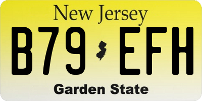 NJ license plate B79EFH