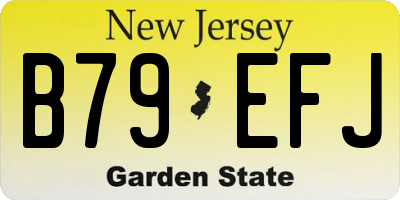 NJ license plate B79EFJ