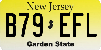 NJ license plate B79EFL