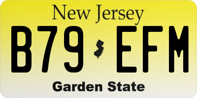 NJ license plate B79EFM