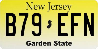 NJ license plate B79EFN