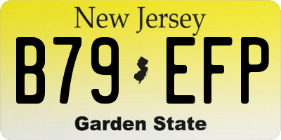NJ license plate B79EFP