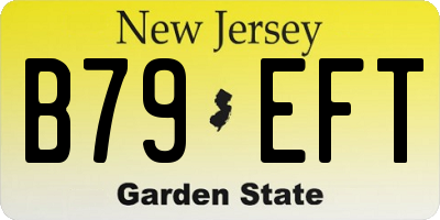 NJ license plate B79EFT