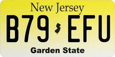 NJ license plate B79EFU