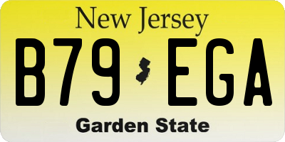 NJ license plate B79EGA