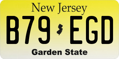 NJ license plate B79EGD