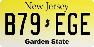 NJ license plate B79EGE