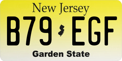 NJ license plate B79EGF