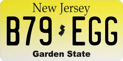 NJ license plate B79EGG