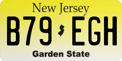 NJ license plate B79EGH